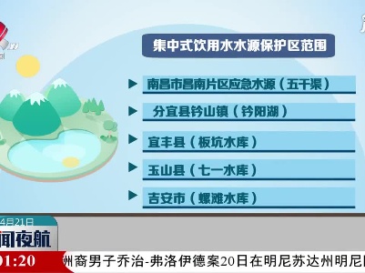 江西新增5地饮用水水源保护区