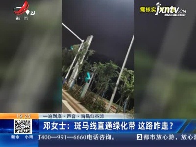 【一追到底·声音·南昌红谷滩】邓女士：斑马线直通绿化带 这路咋走？