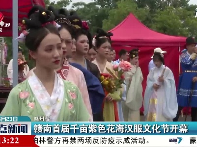 赣南首届千亩紫色花海汉服文化节开幕
