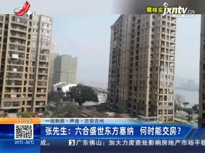 【一追到底·声音】吉安吉州·张先生：六合盛世东方塞纳 何时能交房？
