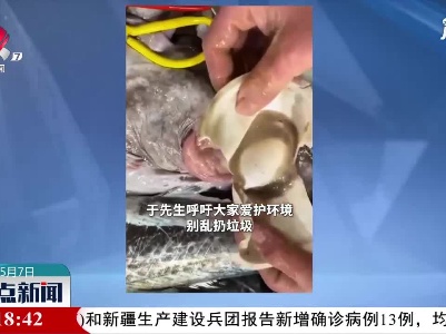 山东：顾客买鱼剪开鱼肚惊现塑料杯