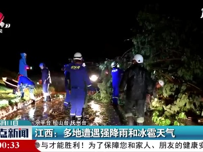 江西：多地遭遇强降雨和冰雹天气