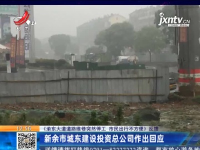 【《渝东大道道路维修突然停工 市民出行不方便》反馈】新余市城东建设投资总公司作出回应