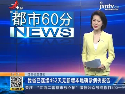 江西省卫健委：我省已连续452天无新增本地确诊病例报告