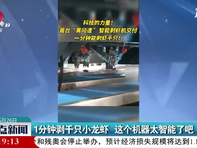 1分钟剥千只小龙虾 这个机器太智能了吧