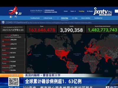 美国约翰斯·霍普金斯大学：全球累计确诊病例超1.63亿例