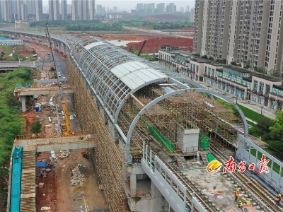 南昌地铁4号线高架段已开始车站装修 3条延长线计划下月开工