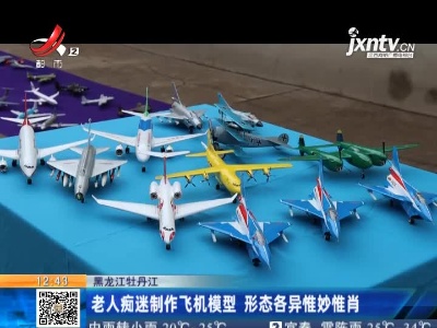 黑龙江牡丹江：老人痴迷制作飞机模型 形态各异惟妙惟肖