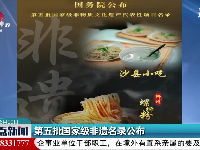 第五批国家级非遗名录公布