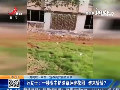 【一追到底·声音】宜春高安新城丽景·万女士：一楼业主铲除草坪建花园 谁来管管？