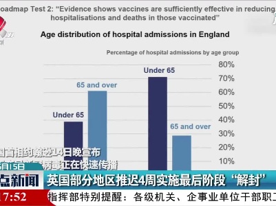 英国部分地区推迟4周实施最后阶段“解封”