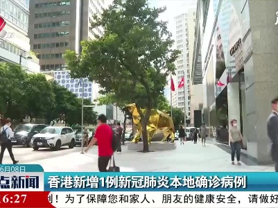 香港新增1例新冠肺炎本地确诊病例