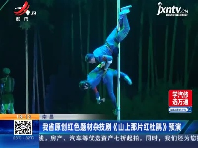 南昌：我省原创红色题材杂技剧《山上那片红杜鹃》预演