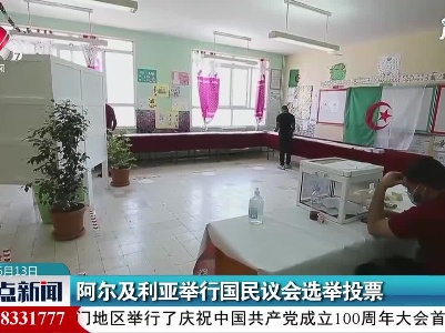 阿尔及利亚举行国民议会选举投票