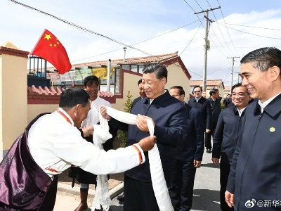 习近平在海北州刚察县考察调研 