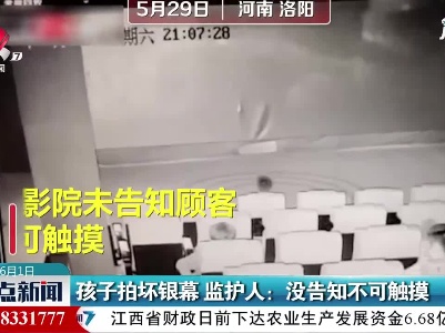河南·孩子拍坏银幕 监护人：没告知不可触摸