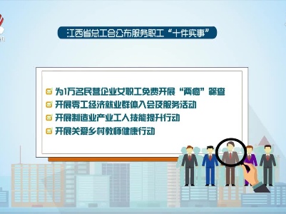 江西省总工会发布服务职工“十件实事”