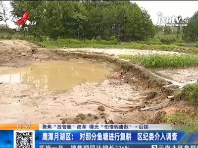 【聚焦“放管服”改革 曝光“怕慢假庸散”·后续】鹰潭月湖区：对部分鱼塘进行复耕 区纪委介入调查