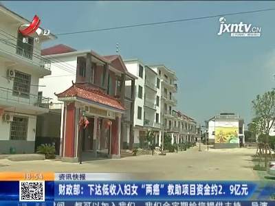 财政部：下达低收入妇女“两癌”救助项目资金约2.9亿元