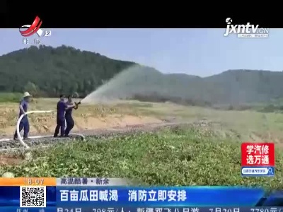 【高温酷暑】新余：百亩瓜田喊渴 消防立即安排