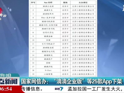 国家网信办：“滴滴企业版”等25款App下架