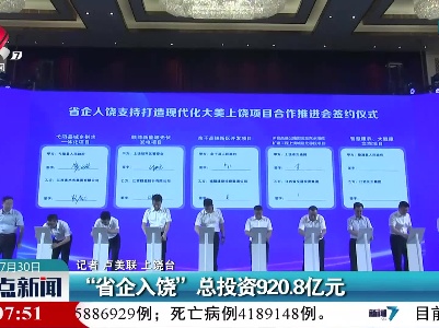 上饶：“省企入饶”总投资920.8亿元