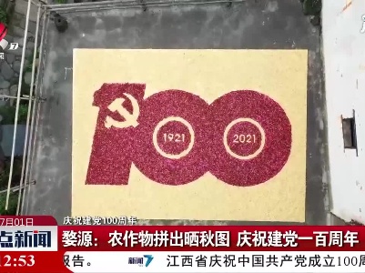 【庆祝建党100周年】婺源：农作物拼出晒秋图 庆祝建党一百周年