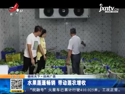 【赣闻天下】抚州广昌：水果莲蓬畅销 带动莲农增收