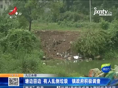 九江永修：塘边田边有人乱倒垃圾 镇政府积极调查