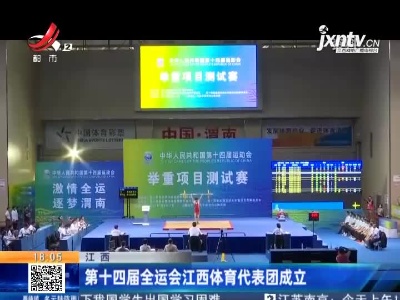 江西：第十四届全运会江西体育代表团成立