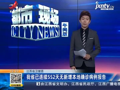 江西省卫健委：我省已连续552天无新增本地确诊病例报告