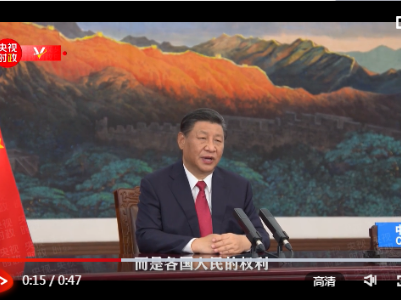 独家视频丨习近平：民主不是哪个国家的专利 而是各国人民的权利