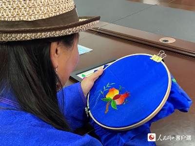 【石榴花开 籽籽同心】札萨克图刺绣：石榴花盛开在额吉指尖