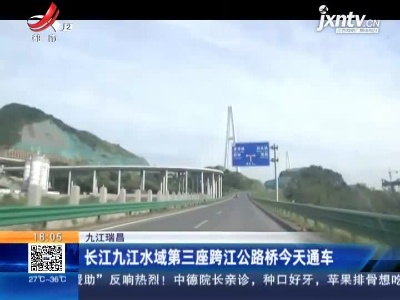 九江瑞昌：长江九江水域第三座跨江公路桥今天通车