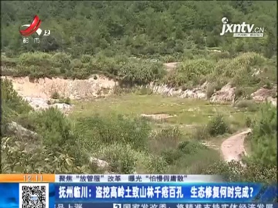 【聚焦“放管服”改革 曝光“怕慢假庸散”】抚州临川：盗挖高岭土致山林千疮百孔 生态修复何时完成？