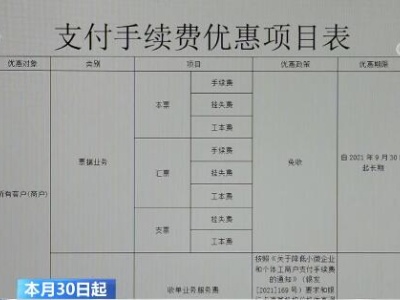 多家银行推出小微企业服务收费减免措施 惠及金额达160亿元