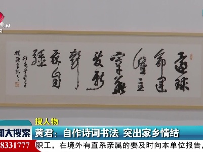 黄君：自作诗词书法 突出家乡情结