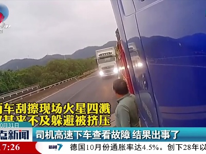 司机高速下车查看故障 结果出事了