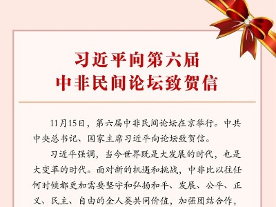 习近平向第六届中非民间论坛致贺信