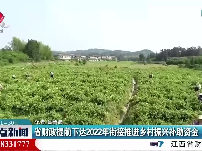 省财政提前下达2022年衔接推进乡村振兴补助资金