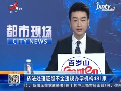 南昌：依法处理证照不全违规办学机构481家