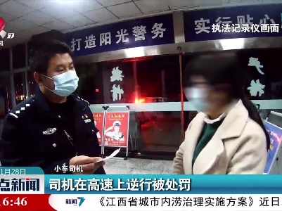 司机在高速上逆行被处罚