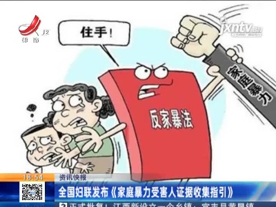 全国妇联发布《家庭暴力受害人证据收集指引》