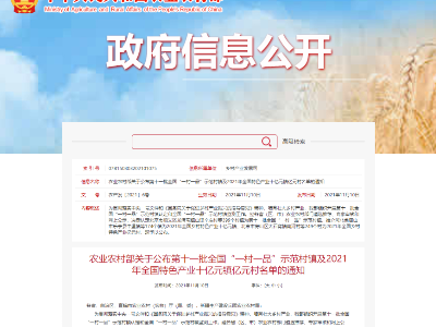 全国示范、十亿元镇、亿元村！江西这些地方上榜