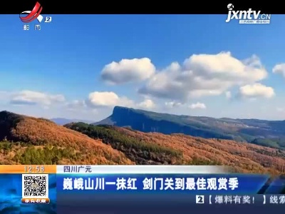四川广元：巍峨山川一抹红 剑门关到最佳观赏季