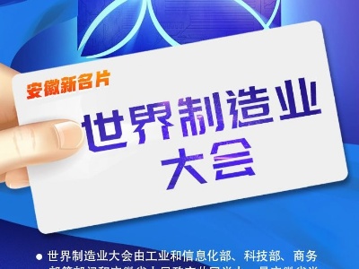 400多家企业、800多名客商云集 这场全球制造业盛会即将在安徽启幕