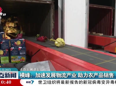 横峰：加速发展物流产业 助力农产品销售