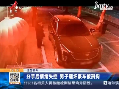 江苏泰州：分手后情绪失控 男子砸坏豪车被刑拘