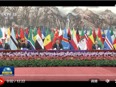 习近平出席中非合作论坛第八届部长级会议开幕式并发表主旨演讲