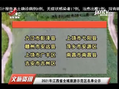 2021年江西省全域旅游示范区名单公示